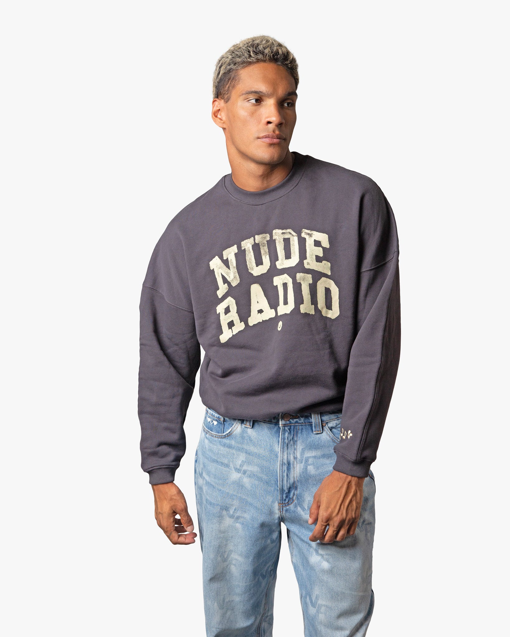 RADIO BOXY CREWNECK ASH