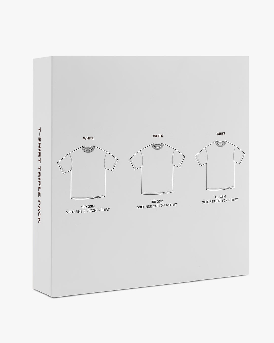 3 PACK BASIC TEE WHITE