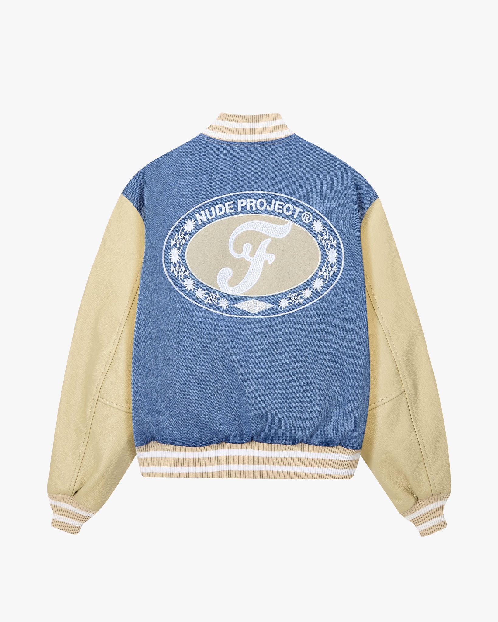 NUDE PROJECT x 545 DENIM VARSITY JACKET