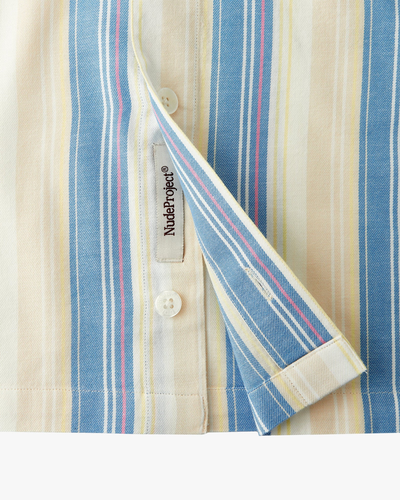 STRIPE DOUBLE SLEEVE SHIRT BABY BLUE