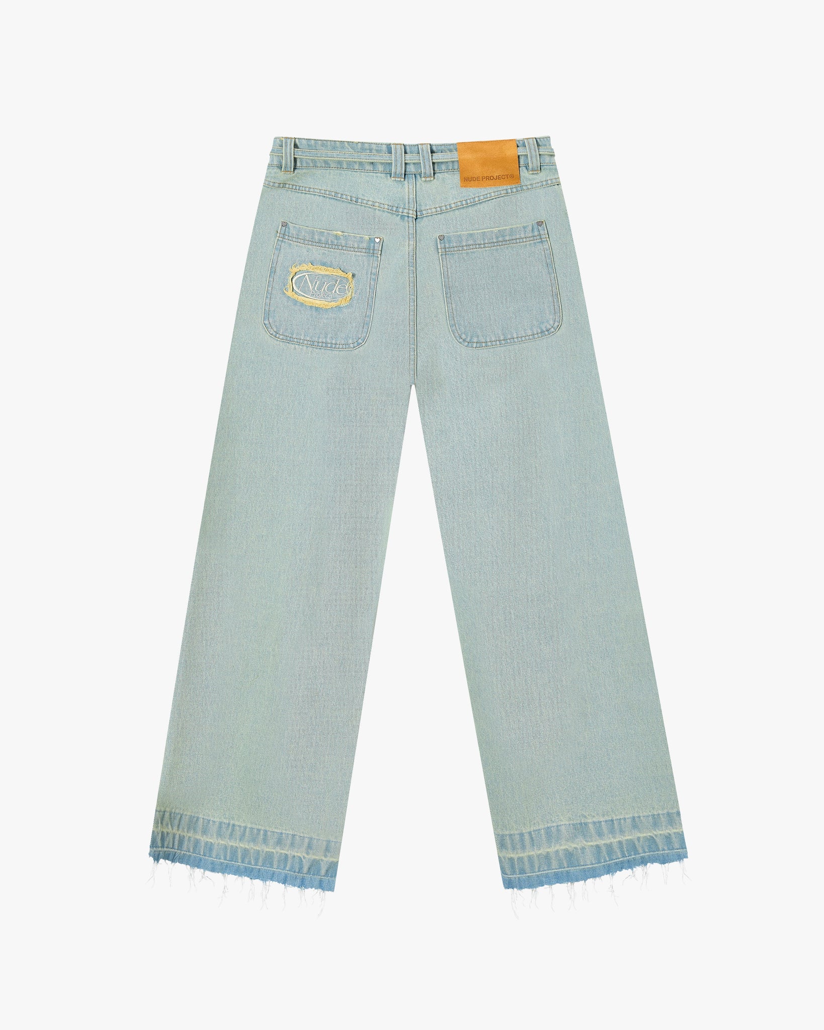 OLD BAGGY DENIM PANTS SAND DUST