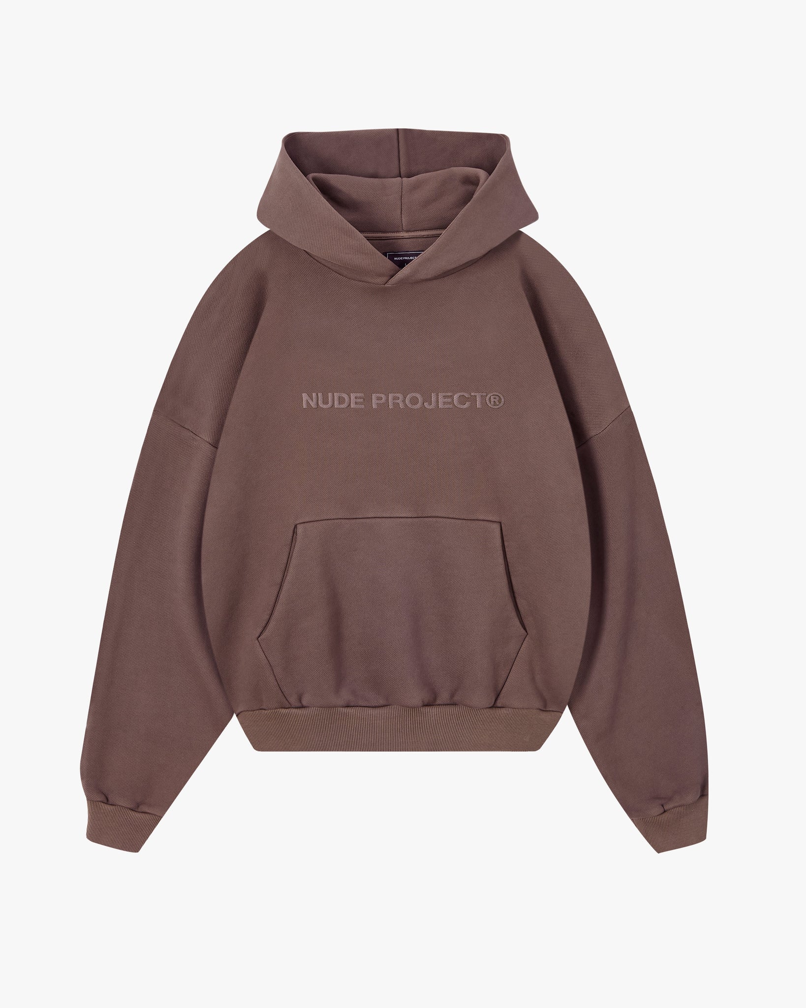 BOXY HOOD WASHED BROWN