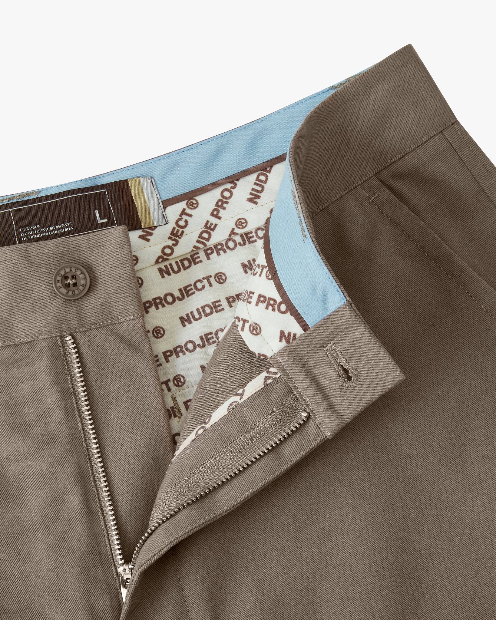 CHINO PANTS ASH BROWN