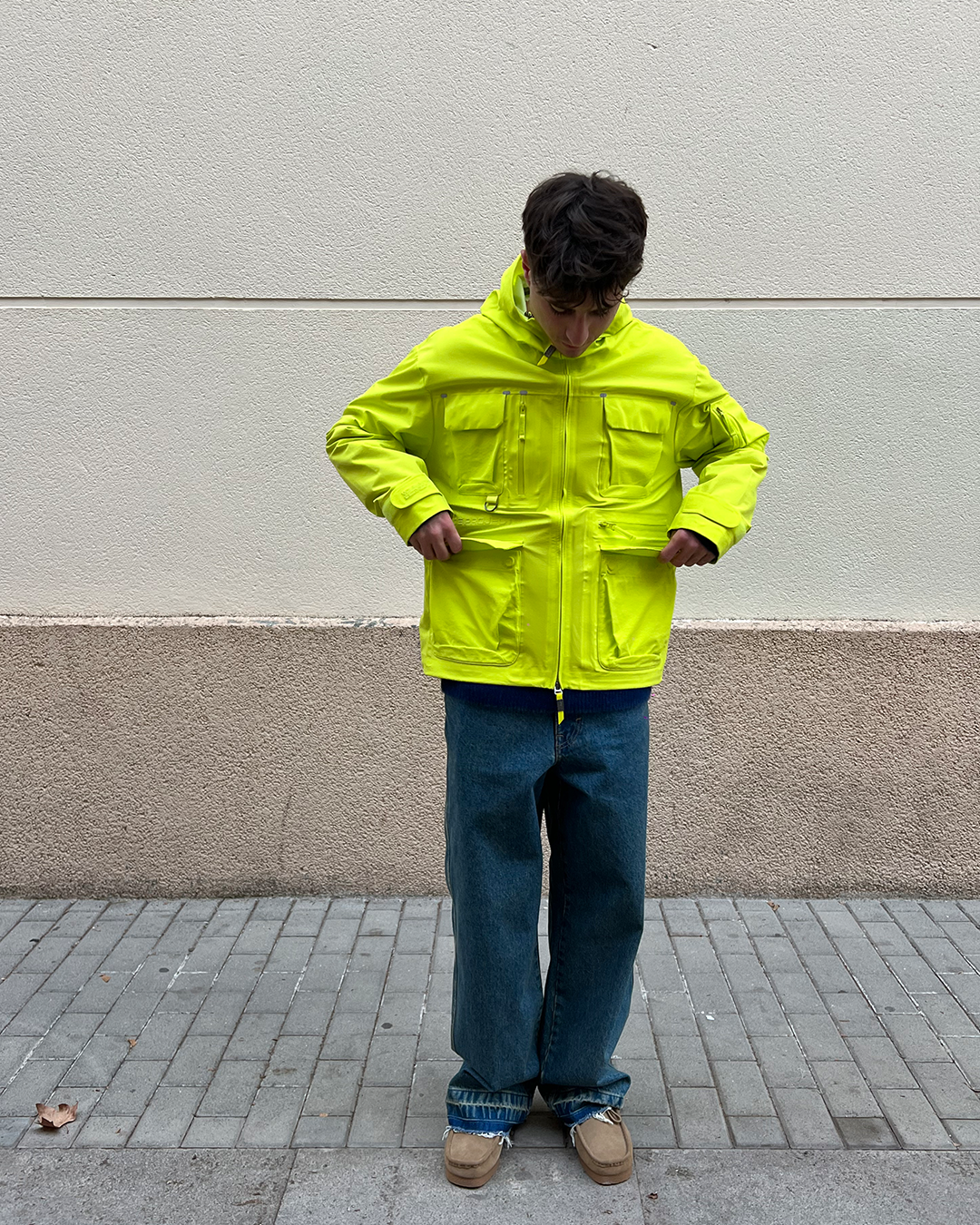 SOFT SHELL BOXY JACKET NEON