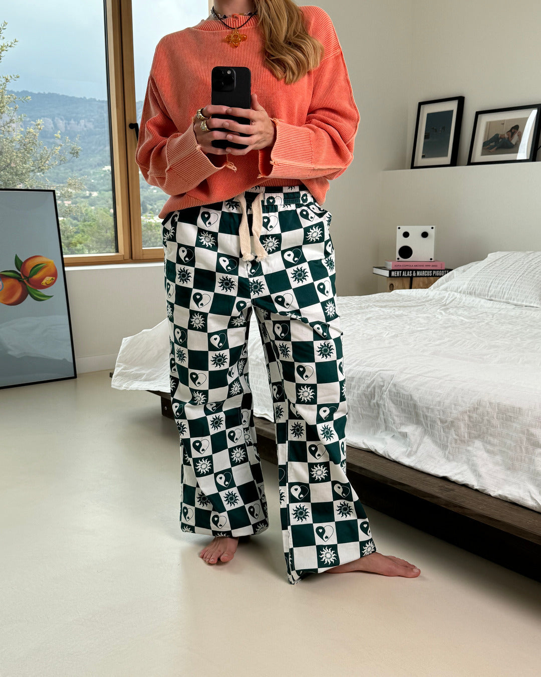 PEACE CHECKERED PANTS