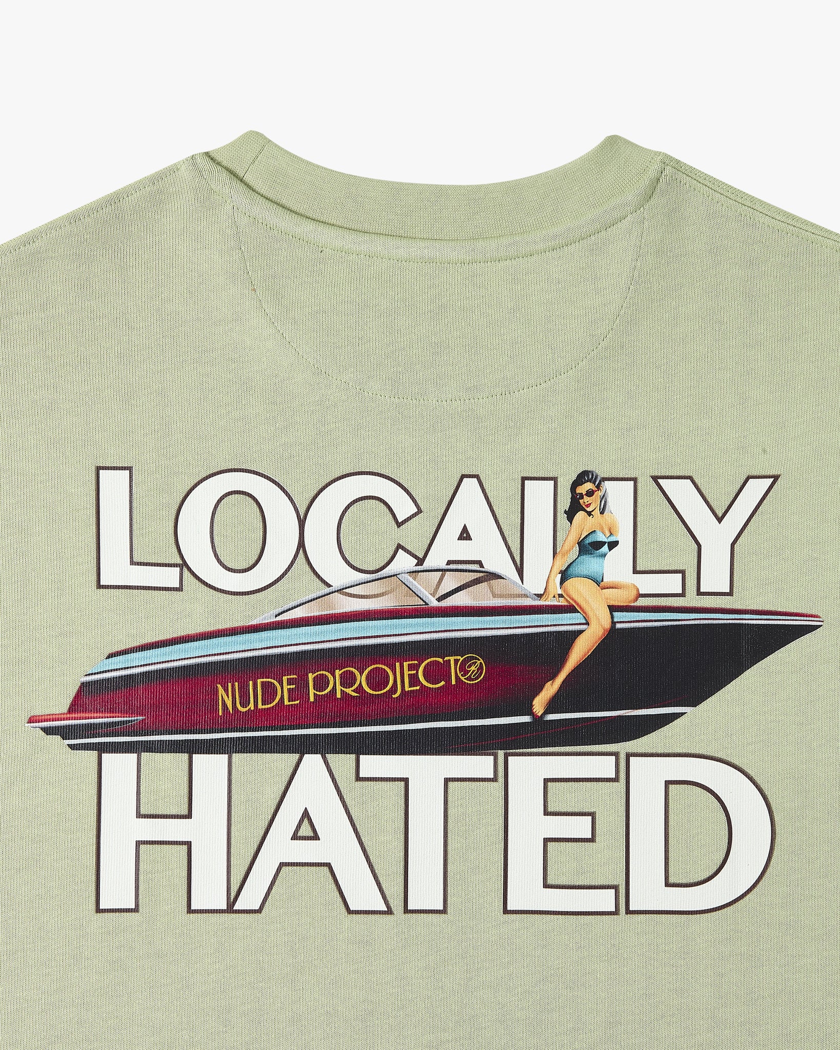 LOCALLY HATED TEE PALE GREEN