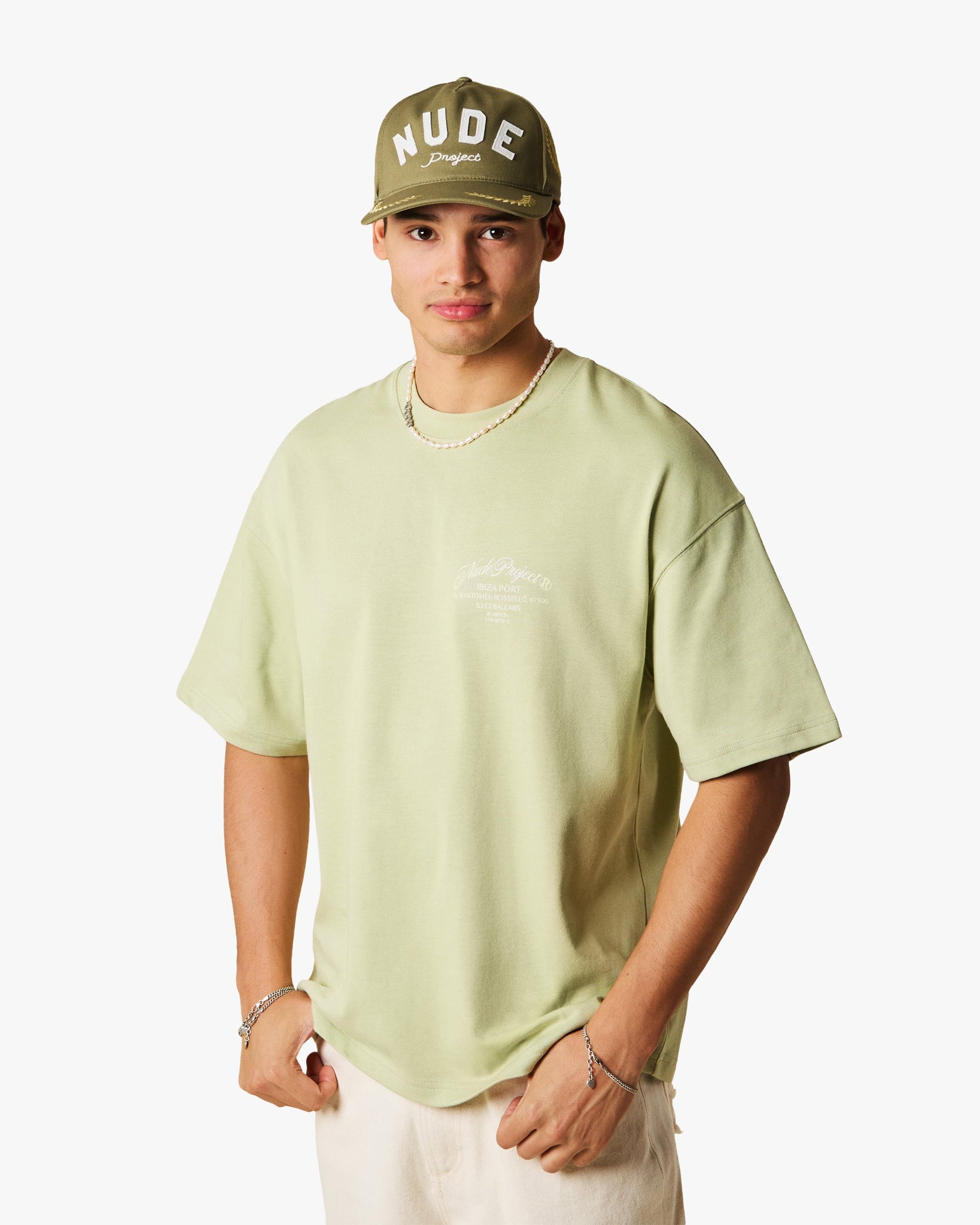 LOCALLY HATED TEE PALE GREEN