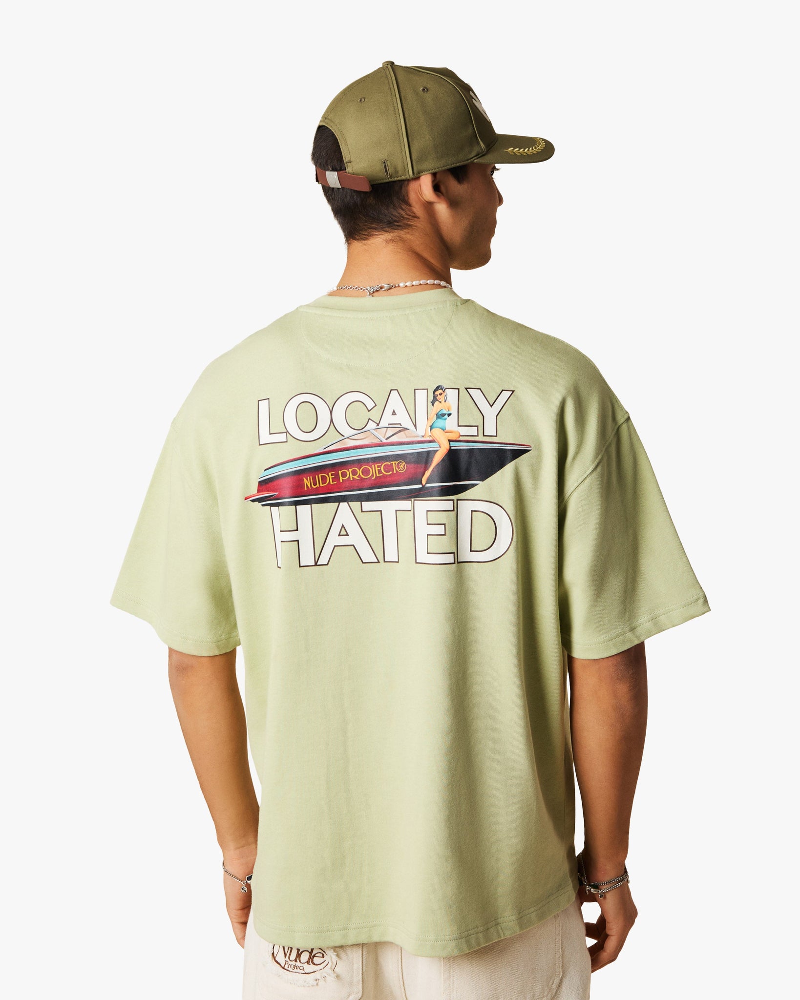 LOCALLY HATED TEE PALE GREEN