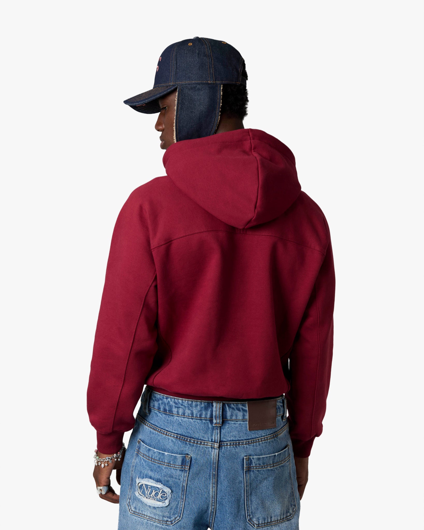 ESSENTIALS HOOD BURGUNDY