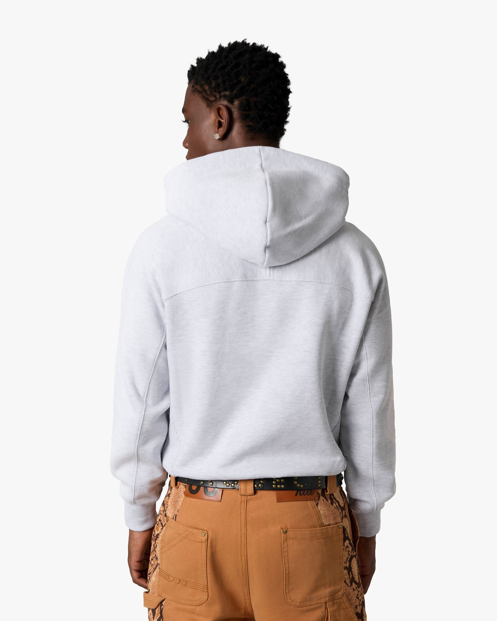 ESSENTIALS HOOD GREY MELANGE