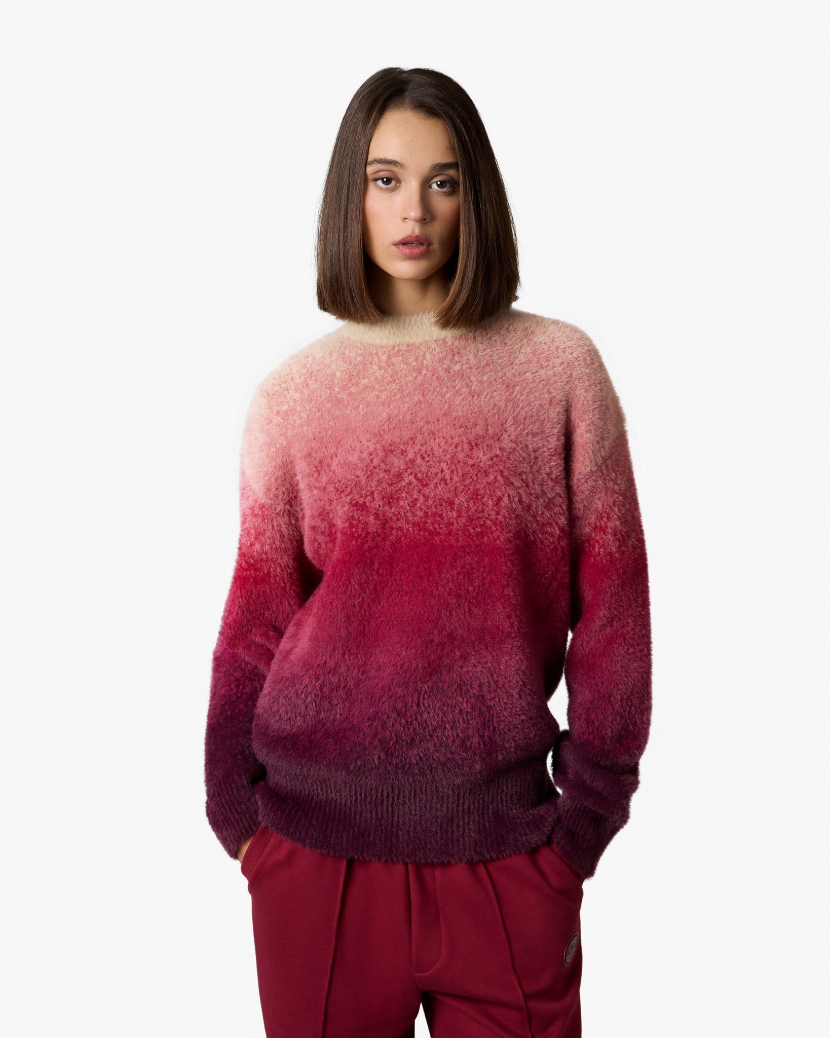 GRADIENT COZY SWEATER RED