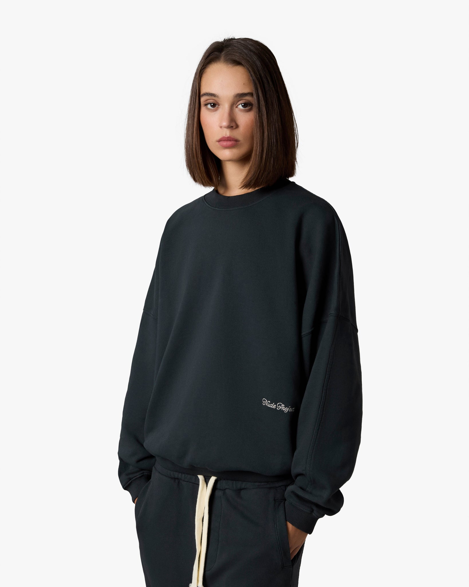 PERFECT BOXY CREWNECK ASH