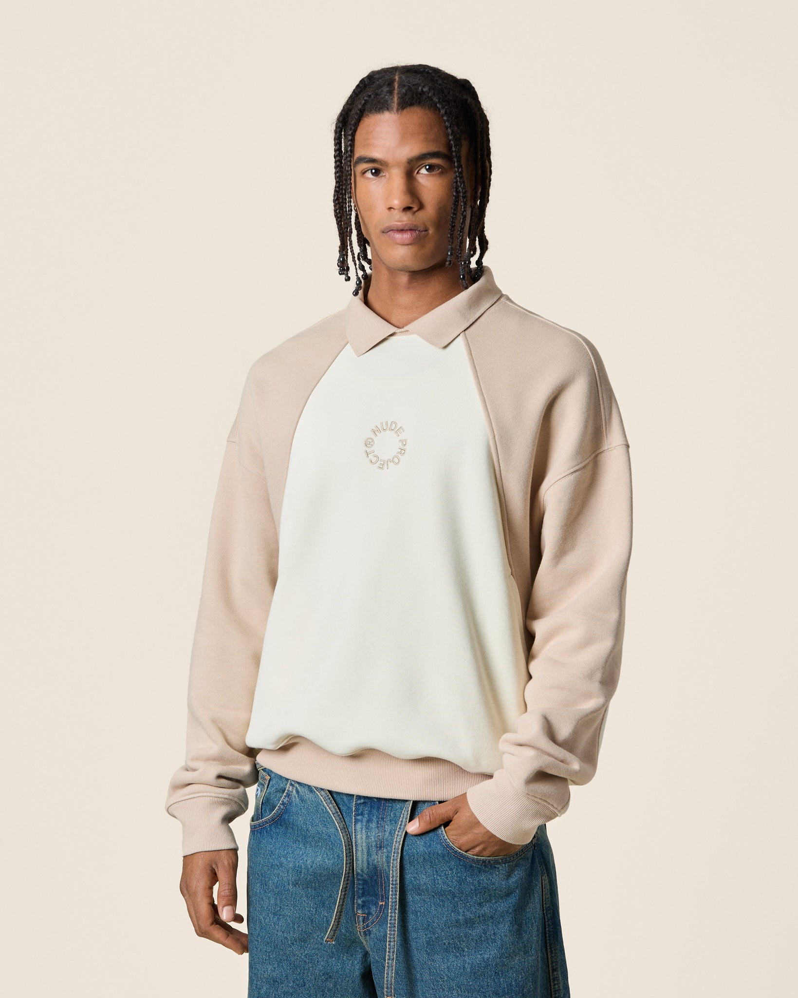 RAGLAN POLO CREWNECK