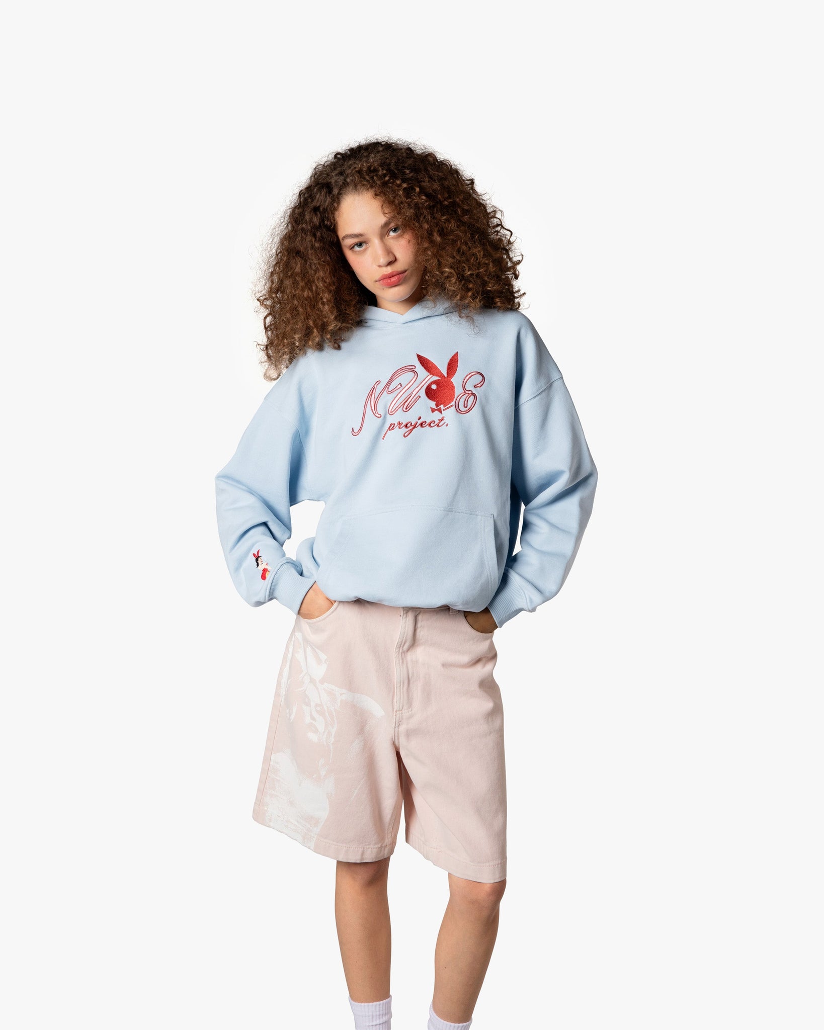 PLAYBOY VARSITY HOOD BABY BLUE