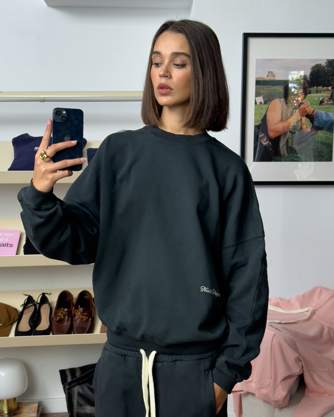 PERFECT BOXY CREWNECK ASH