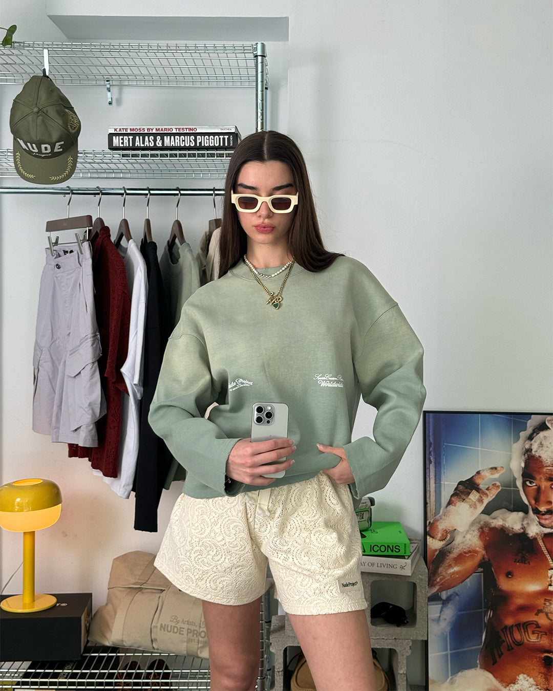 OVERDYED CREWNECK GREEN