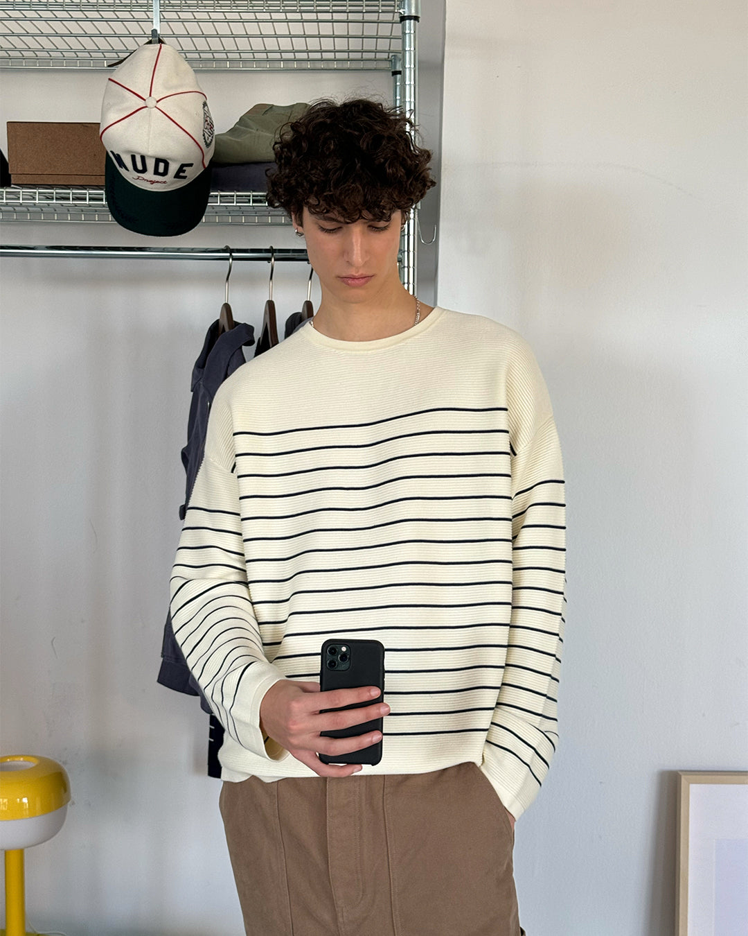 NAUTICA SWEATER MARSHMALLOW