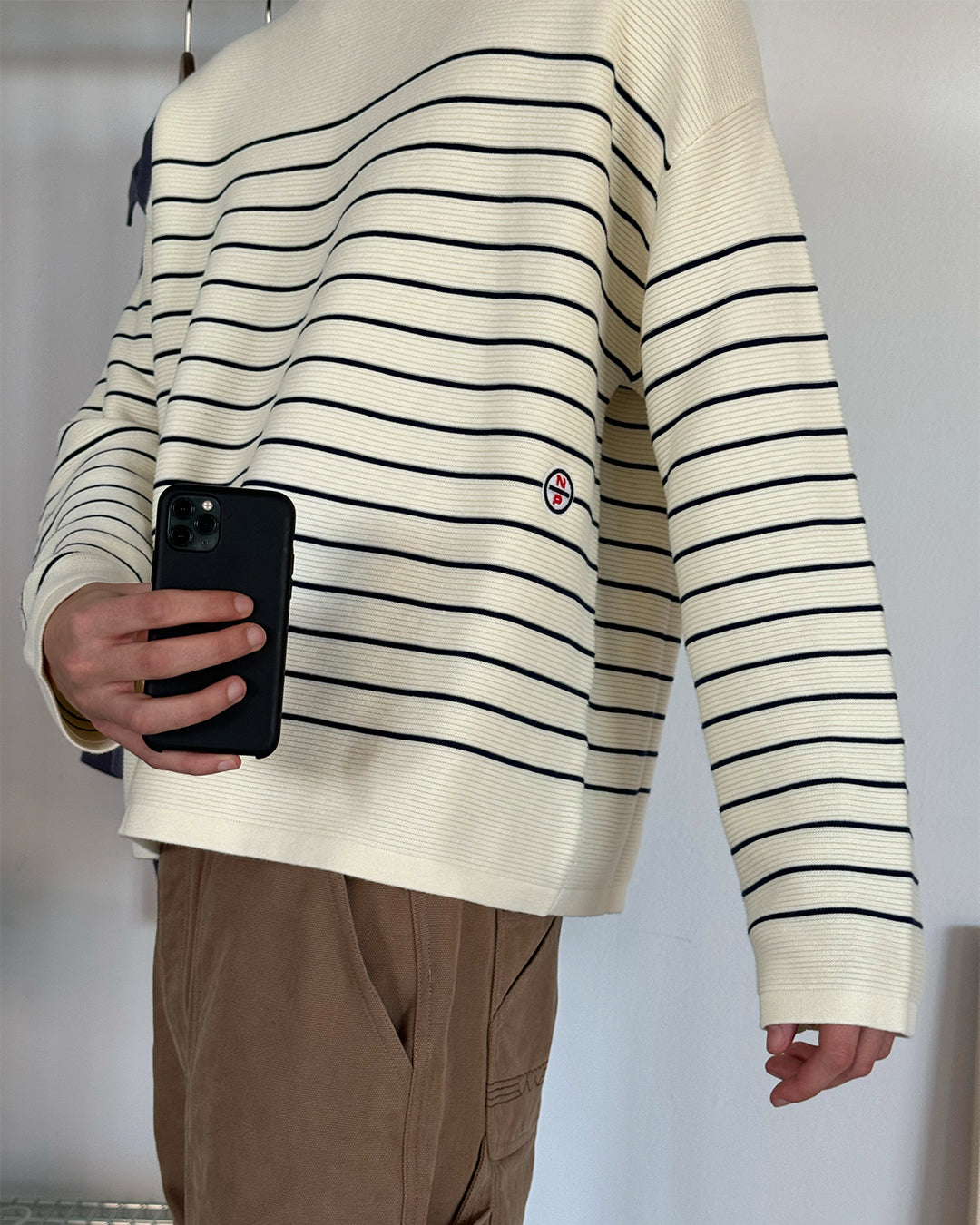 NAUTICA SWEATER MARSHMALLOW