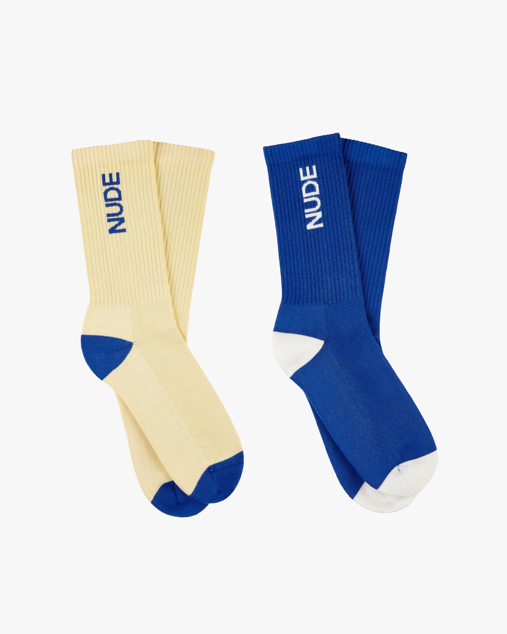 2 PACK LOGO SOCKS BLUE/YELLOW