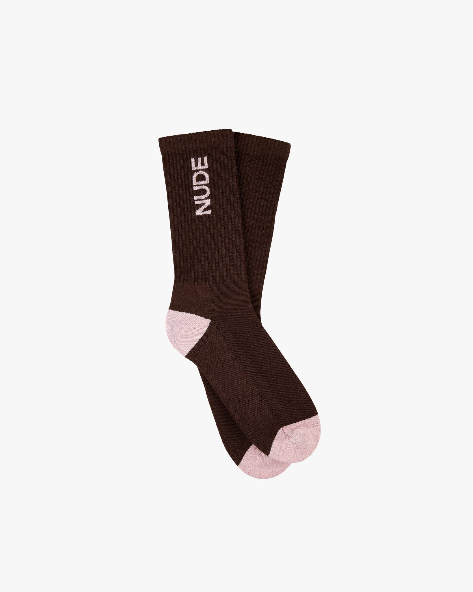 2 PACK LOGO SOCKS BROWN/PINK