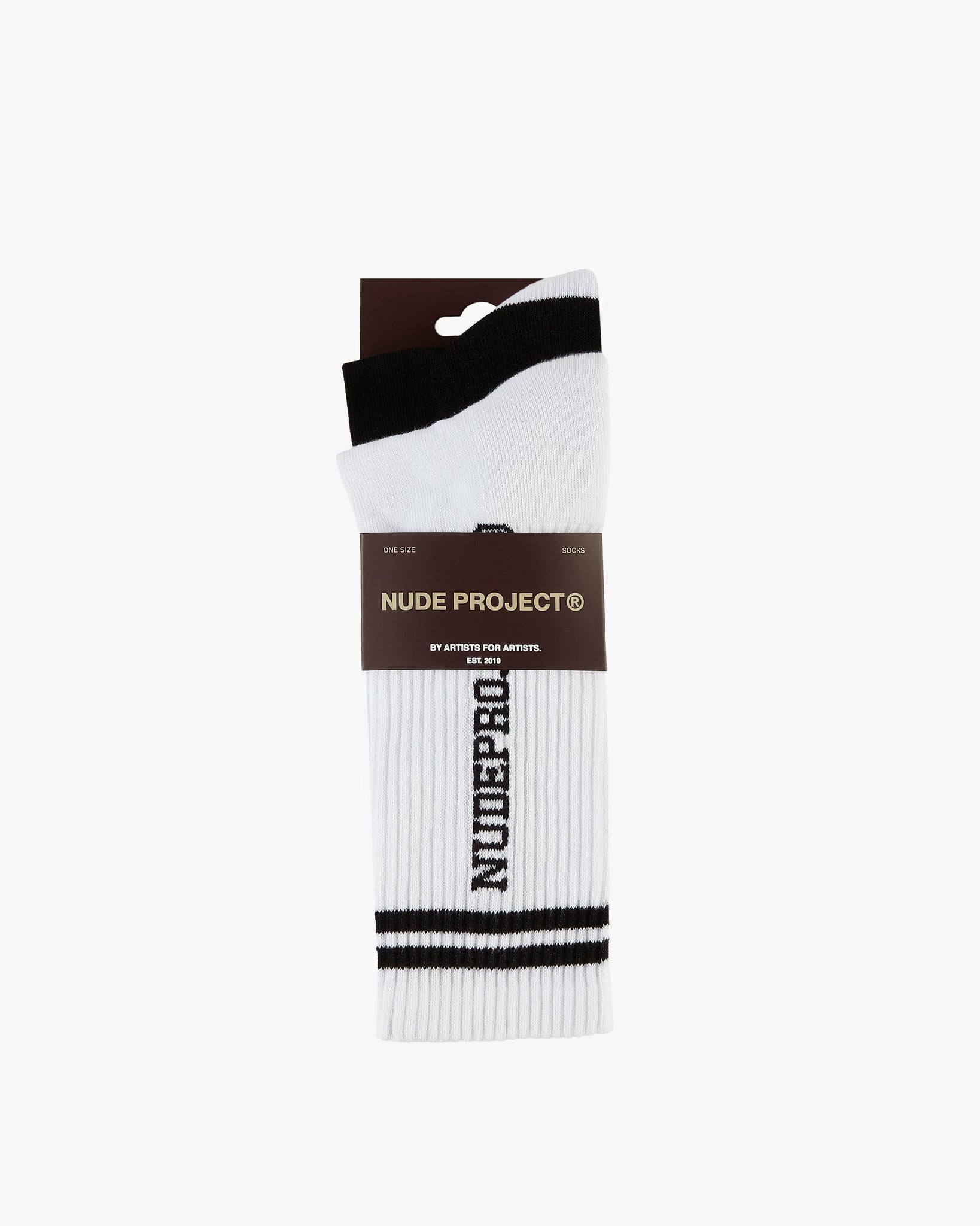 VARSITY SOCKS WHITE/BLACK